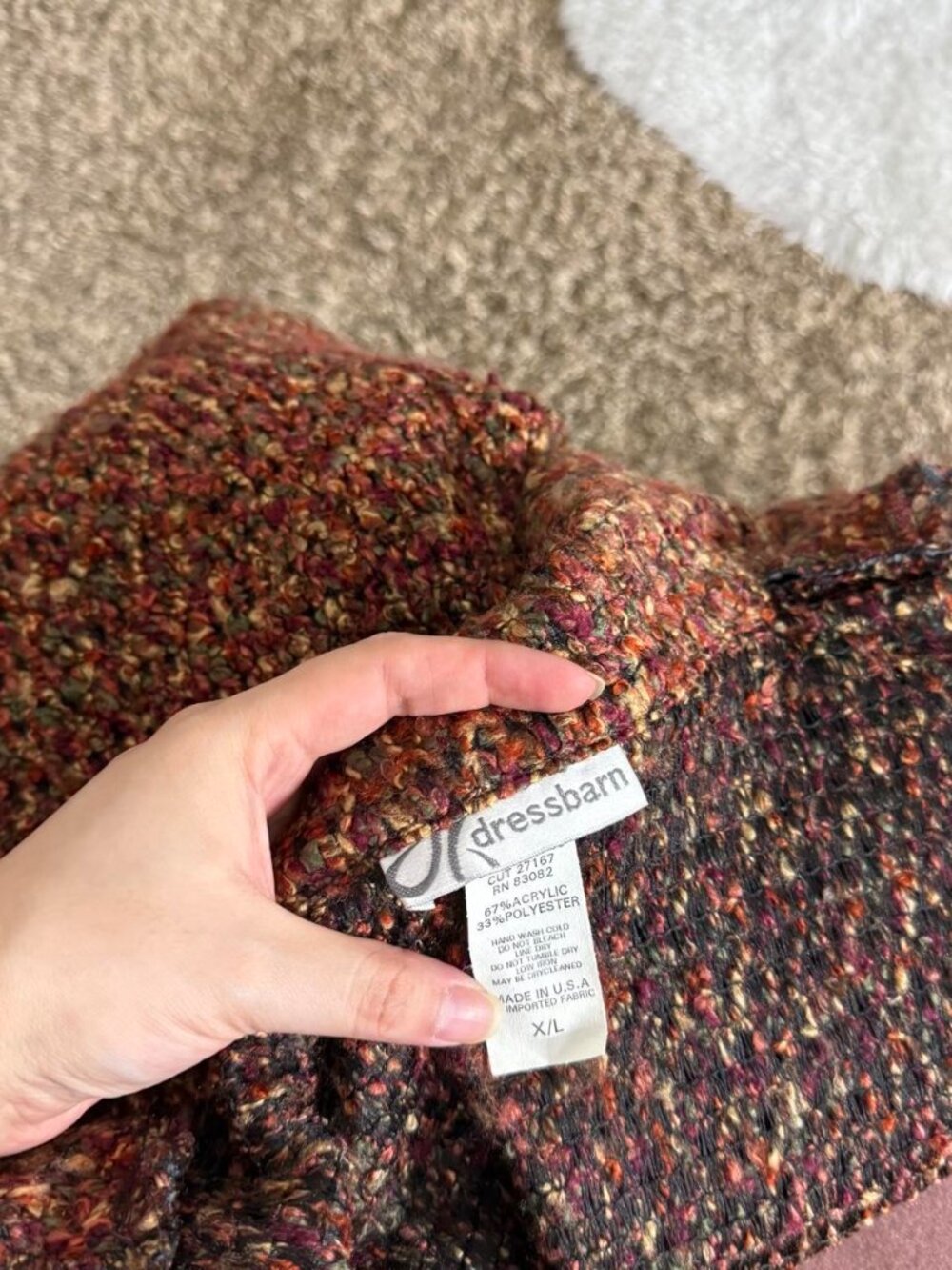 Vintage 90’s twee autumnal cozy whimsical multicolored jacket - Picture 5 of 5